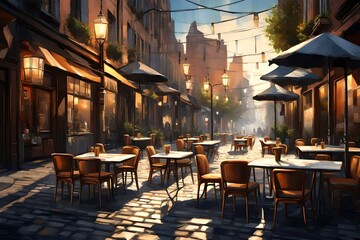 street cafe in the city