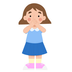 Illustration of a surprised girl