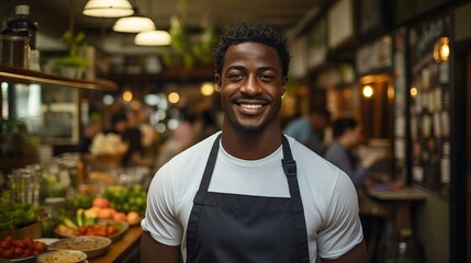 Fototapeta premium 喫茶店で仕事をする男性