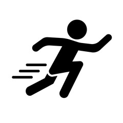 Lightly running person pictogram icon. Vector.