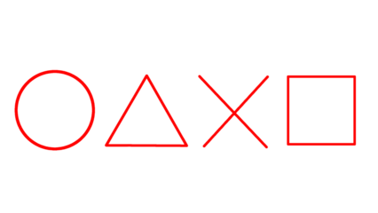 Red shape symbol for game 