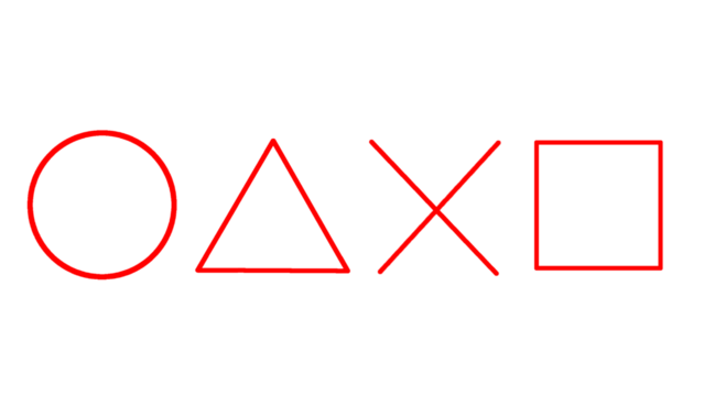 Red shape symbol for game