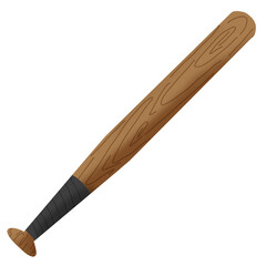 Baseball woodenn bat with anti-slip tape grip