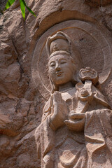 The Buddhist sea goddess, Guanyin, a small shrine within the Wuyishan