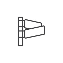 Signpost line icon