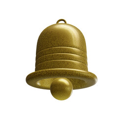 Ancient Monastery Golden Big Bell png .3d Rendering. metal bell.
