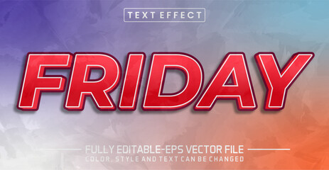 Friday text editable style effect