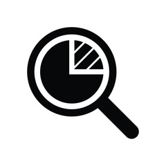 Data search analytics vector icon