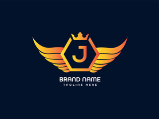 j modern letter logo design