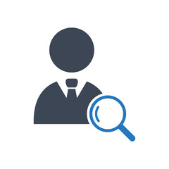 Recruitment find user vector icon