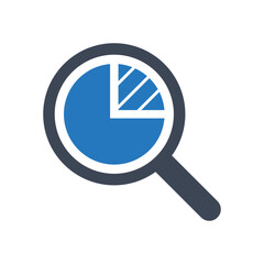Data search analytics vector icon