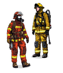 Fireman firefighter in uniform