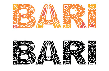 BOLU. Isolate neon doodle lettering text, multi-colored curved neon lines, felt-tip pen or pensil. Place in Turkey BOLU for banner, Turkish t-shirts, mobile apps, typography, web resources