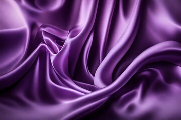 Fototapeta premium Light purple silk cloth background. Generative AI.