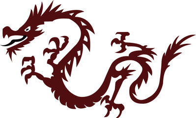 dragon illustration with black colour