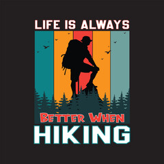 Hiking T shirt design graphic