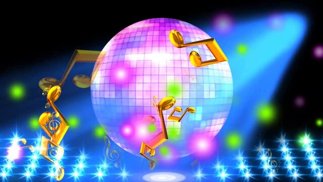 background with disco ball