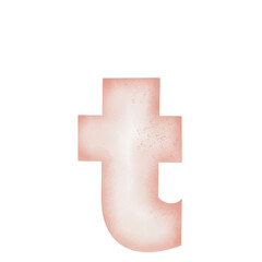 Obraz premium A-Z alphabets pink watercolor