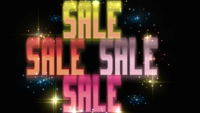 Blinking Color changing SALE text