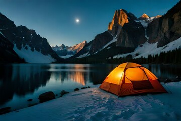 tent in the mountains