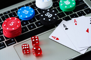 concept of online casino gamble bet background. online casino gamble bet website background. online social media casino gamble bet background