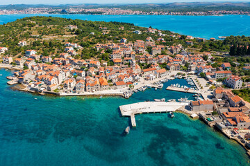 Sepurine town on Prvic Island, the Adriatic Sea in Croatia