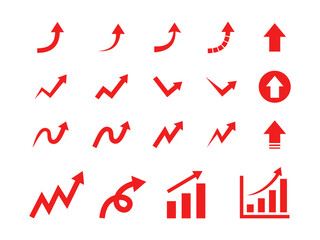 上昇の矢印セット