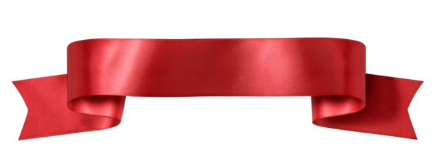 赤いリボンの装飾的なバナー