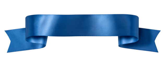 青いリボンの装飾的なバナー