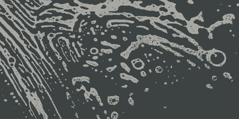 Vector Foam Abstract Wallpaper. Chalk Chaotic Round Shapes. Irregular Liquid Effect. Sponge Brush Paint. Granite Dynamic Circles Textile Print. Modern Art Water Bubbles Pattern.