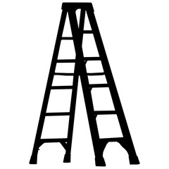Step ladder in silhouette