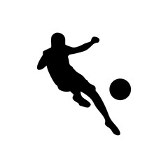 Soccer Player Isolated Vector Silhouette