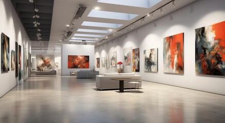 The interior of the art gallery