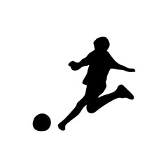 Soccer Player Isolated Vector Silhouette