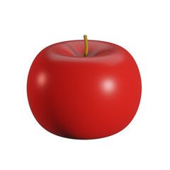 red apple isolated on white