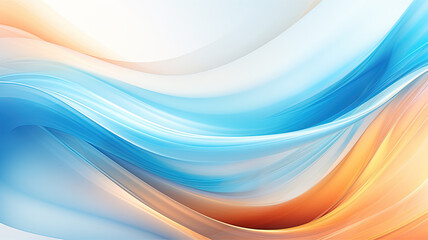 Fototapeta premium Fluid Blue and Orange Waves - A vibrant abstract design with fluid blue and orange waves, perfect for digital backgrounds and modern art.
