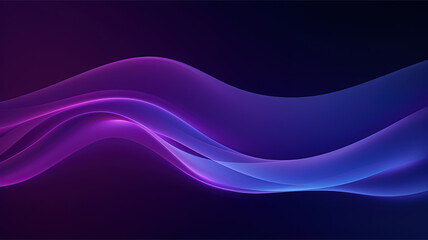 Naklejka premium Purple Waves on Dark (generative ai)