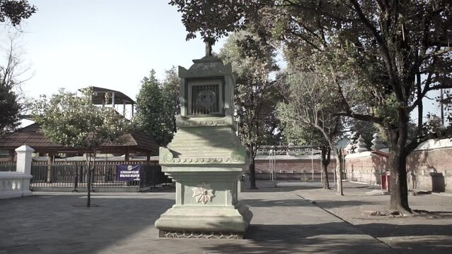 The historic old clock monument in front of the Kotagede mosque, Yogyakarta, Indonesia