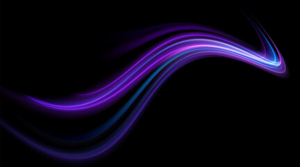 Modern abstract high-speed movement. Dynamic motion light trails effect. Futuristic technology movement pattern for banner. Vector EPS10.