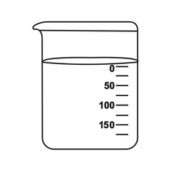 Laboratory measuring cup icon