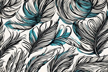 pattern with feathers