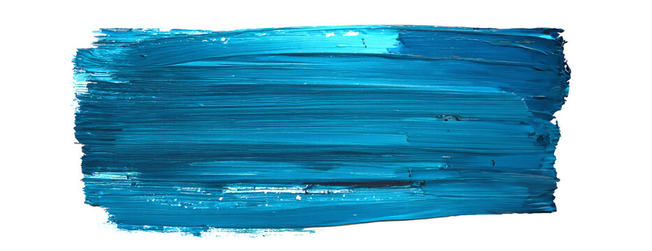 Blue oil colour brush stroke