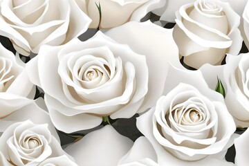 white roses on black background
