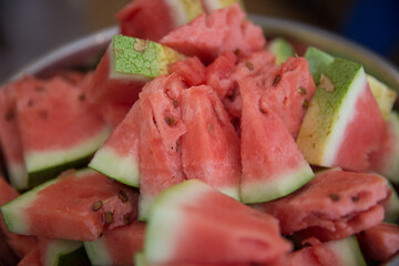 Sliced up watermelon