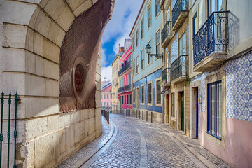 Portugal Travel Concepts. Walking Through the Colorful Streets of Lisbon