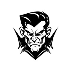 black and white skull