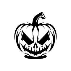 Halloween pumpkin Vector White Background 