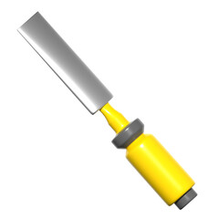 3d icon Chisel, 3d illustration, 3d element, 3d rendering.
