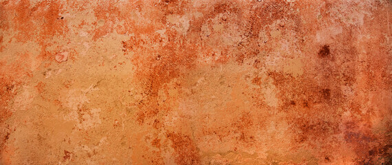Betonowa  czerwona abstrakcyjna szeroka ściana - idealna do dekoracji lub tła	 - obrazy, fototapety, plakaty