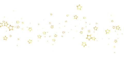 Starry night fairy tale background. Cute sparkling twinkles, christmas spirit in the air. Festive stars vector illustration on white background.